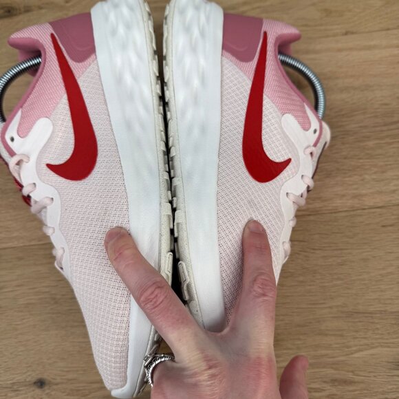 Nike Womens Revolution 6 Road Running Shoes Size 11 Pink White Athletic DC3729 - Picture 6 of 14